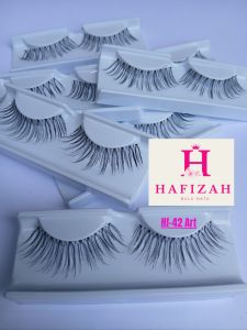 HAFIZAH Bulu Mata Natural kode HF-42 Art isi 1 Pasang Ecer size Long model Artisan