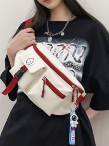 Fashion Color Contrast Chest Bag Female Summer 2023 New Arrival Ins Japanese Style Trendy Men Waist Bag Casual Sports Chest Cross Body Bag
