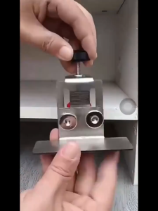 Stainless Steel Cabinet Door Alignment Tool - Adjustable DIY Mounting Jig Kit w/ Easy Grip