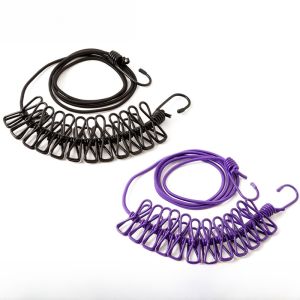 Dây Phơi Quần Áo Ngoài Trời Trong Nhà Có Kẹp Chống Trượt Chống Gió Chống Trượt Dây Phơi Quần Áo Du Lịch Không Cần Đục Lỗ