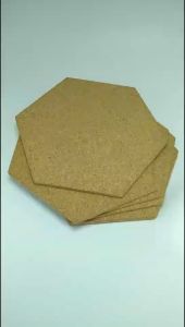 Cork Board Tiles Self-Adhesive Wall Drawing Office Home Wood Photo Background Hexagon Stickers Ideal For Pinning Notes Quick Message To-Do Lists Business Cards Or Pictures
