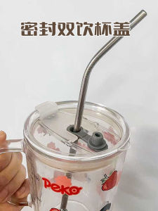 Plug-in Straw Cup Lid Universal Accessories Leak-Proof Seal Ring Vacuum Cup Glass Milky Tea Cup Childrens Cups Lid