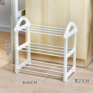 Student Dormitory Closet Organizer Shoe Rack Clothes Pants Layered Storage Rack Simple Design No Tool Required PP Material