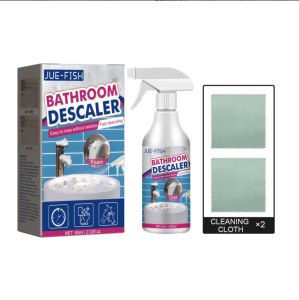 Jue Fish Bathroom Foam Cleaner Spray Dirt Remover Powerful Descaling Cleaning Agent Stainless Steel Wash Basin Bathtub Decontamination Bathroom Descaler Cleaner Hard Water Stain Remover Household Cleaning For Use On Toilet Bath Shower Sink Glass Ceramic