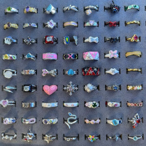 Fashionable Enamel Drip Oil Open Ring Korean Style Unique Small Niche Middle Ages Wind Womens Ring Luxury Sensation Index Finger Ring