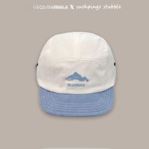 หมวกเบสบอลทรงสั้นสไตล์ญี่ปุ่นสำหรับฤดูร้อน หมวกทรงฮิปฮอปปักลายเข้ารูป หมวกสไตล์ย้อนยุคสำหรับผู้ชายและผู้หญิง