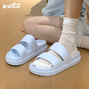 Dép Đi Biển Đế Dày Hai Dây Màu Trơn Đơn Giản Cho Nam Và Nữ Mùa Hè Thường Ngày Đi Trong Nhà Chống Trượt