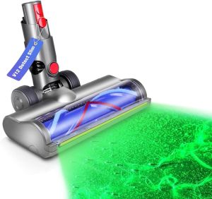 สําหรับชิ้นส่วนอะไหล่หัว Dyson V12 Detect Slim V10 Digital Slim Cleaner หัวพร้อมไฟ LED สีเขียวสําหรับพรมและกระเบื้อง