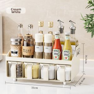 Multilayer Plastic Spice Storage Rack