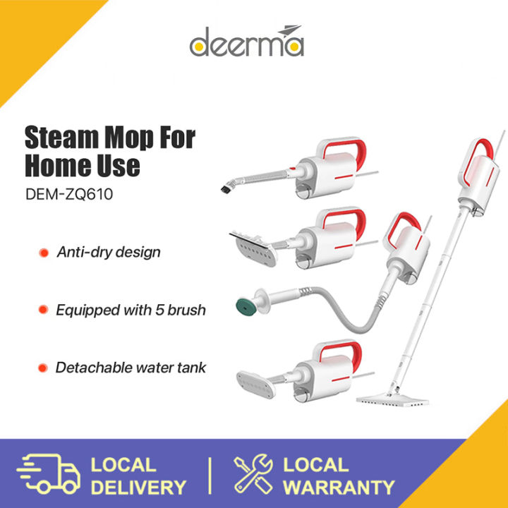 Deerma Wired Steam Mop Multifunctional Floor Steamer with Detachable