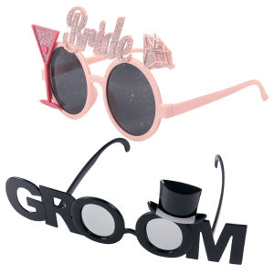 Bride Groom Funny Glasses Bachelorette Party Eyeglasses Photo Props Wedding party Decoration Bridal Shower favors wedding supply