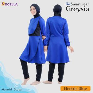 baju renang wanita dewasa rosella swimmer gresya lengan panjang set hijab premium bahan import