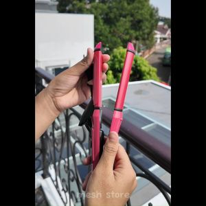 Nova 2 in 1 Hair Beauty Set NHC-2009 - Catokan Pelurus dan Pengeriting Rambut - Pink