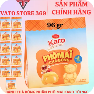 Bánh chà bông nhân phô mai KARO túi 96g (thùng/gói)