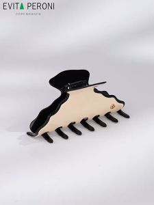 EVITA PERONI | Wavy Lines And Large Shark Clip | Female Hair Clip | High Quality Hair Clip