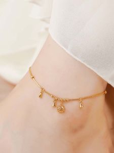 Vòng Đeo Chân Nữ Thiết Kế Mới Không Phai Màu Hợp Kim Vàng Bạc Thời Trang Phụ Kiện Trang Sức Cổ Điển Cung Đình