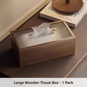 Elegant High-Grade New Chinese Style Wooden Tissue Box