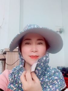 Non Nón rộng vành mũ chống nắng cực mát nón che nắng có khẩu trang 2 lớp bảo vệ sức khỏe kèm dây thắt dễ dàng sử dụng Kim Yến Mẹ và Bé