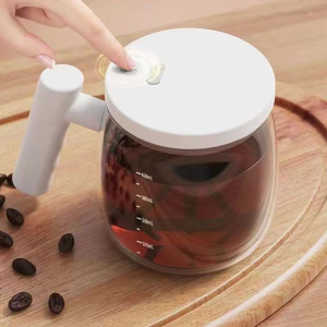 Electric Self Stirring Mug Rechargeable Coffee Mixing Cup Portable Mixer Mug High Speed Self Stirring Glass Mug for Coffee Tea Milk Cocoa 400ML 电动咖啡搅拌杯