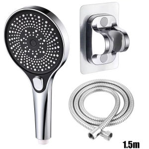 Large screen shower head 3-speed mode portable shower accessories bathroom supplies shower knob complete set of accessories
