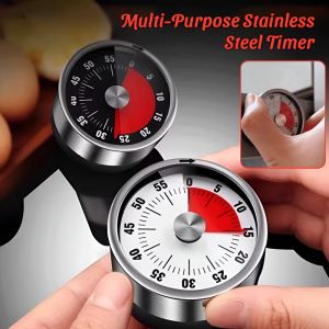 Stainless Steel Timer Portable Kitchen Time Management Reminder Multiuse Cooking Timer