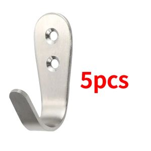 2/5pcs multifunctional clothes hook wall mounted J-shaped hooks used for hanging jackets hats bathrobes -furniture accessories ﻿