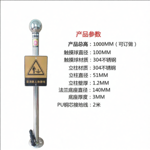 Explosion-Proof Touch-Activated Electrostatic Discharger with Voice and Light Alarm