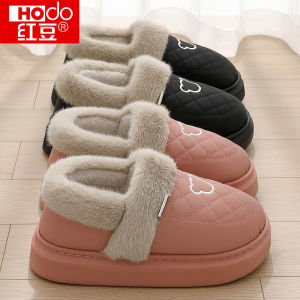 Dép Bông Hodo Mùa Đông 2025 Mới Chống Thấm Nước Chống Trượt Trong Nhà Ấm Áp Đế EVA Dép Bông Đế Cao Su Cho Nam Và Nữ