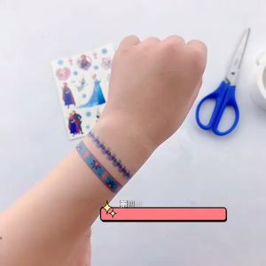 Lil Curators Kids Temporary Waterproof Tattoo Stickers | Disney Frozen Dinosaur | Non-Toxic Easy Apply Party Pack