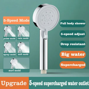 High Pressure Handheld Shower Head 5 Modes Adjustable Shower Heads Water Saving Spa Shower Head Sprayer Bathroom Accessory