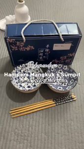 Eatkit Hampers Mangkok Set | Hampers Piring Keramik Set | Parcel Keramik Set | Gift Set Hampers | Mangkok Set Japaness Style Kado
