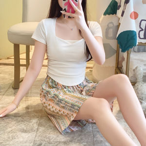 Cotton Silk Shorts Pajama Pants Womens Summer Artificial Cotton Thin Loose and Cute Home Pants Rayon Shorts Can Be Outwear