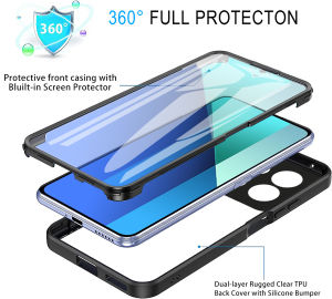 360° Full Body Cover Protection Phone Case for IPhone 15 Pro Max 14 Plus 13 12 11 10 X XS Max XR 8 7 Plus SE 2020 SE3 2022 Double Side with Tempered Glass Casing