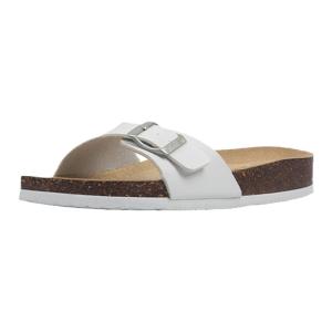 Maibulun Buckle Cork Slippers Mens and Womens Couple Beach Casual Shoes Outdoor Single Buckle Sandals Summer Flats