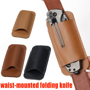 Leather Knife Sheath Retro Belt Carrying Leather Knife Horizontally Horizontal Carry Knife Holster Pocket Knife Holder For Men