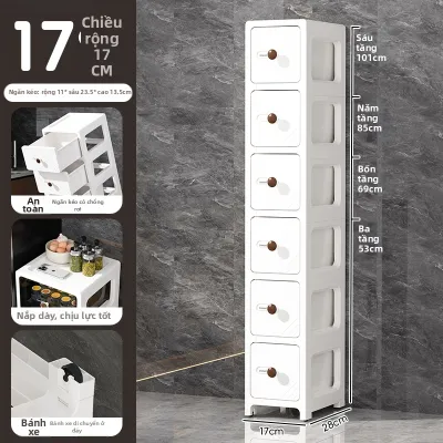 Tủ Lưu Trữ Hộc Đa Năng 27cm Màu Trắng cho Khoảng Trống Narrow-space