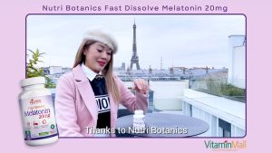 Nutri Botanics Fast Dissolve Melatonin 20mg - Nighttime Sleep Aid Supplement for Restful Sleep & Jet Lag - Falls Asleep Fast - Vegetarian