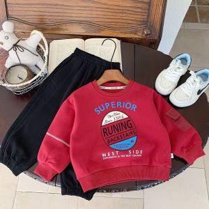 Casual Hoodie Sweatshirt for Boys Autumn New Style Side Pocket Fashionable Cotton Blend Comfortable Fit Childrens Top