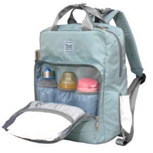 กระเป๋าสะพายหลังสำหรับคุณแม่แฟชั่นสีส้ม | โพลีเอสเตอร์กันน้ำ | ใส่ของได้เยอะสำหรับทารก