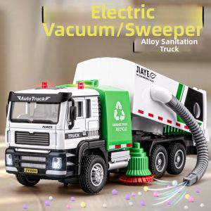 JUANNUO | Vacuum Cleaning Alloy Garbage Truck Toy