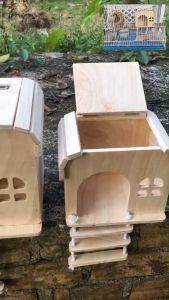 บ้านไม้นก บ้านไม้สำหรับสัตว์เลี้ยง บ้านชูการ์ บ้านไม้นกแก้ว บ้านสัตว์เลี้ยงขนาดใหญ่ (wc05-wc06)