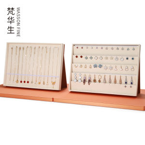 Portable Jewelry Display Tray Stand for Exhibitions Ring Necklace Earring Showcase Props Elegant Fashion Accessories Storage