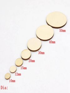 Diy Handmade round Wood Slices Thin Wooden Board Photography Props Circular Thin Wood for Art And Craft Accessories