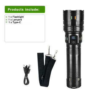 990000000LM High Power LED Flashlights Rechargeable Light Waterproof Torch Power Display Ultra Powerful Torch Lamp For Fishing