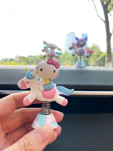 Kitty Cordial Dog Car Interior Decoration Cute Center Console Girls Dolls Automobile Accessories Personal Driving Supplies