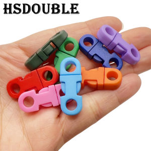 30 Pcs/Pack Side Release Buckle Safety Clips Clasp for Paracord Bracelet Dog Collar Rope Lanyard Accessories Colorful 2 Hole 5mm