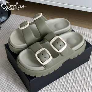Dép Đi Biển Đế Dày Thời Trang Cho Nữ Mùa Hè Mới Phong Cách Retro Đế EVA Chống Trượt Dép Đi Trong Nhà Thường Ngày