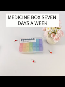 【NEW】2PCS Portable 7-Day Medicine Organizer | Pill Tablet Box - 21 (3 Layer) Weekly Pill Organizer 3 Times a Day Portable Travel Pill Box 7 Day with Large Pill Containers Light-Proof Pill Case for Vitamins Medication Supplements and Fish Oils