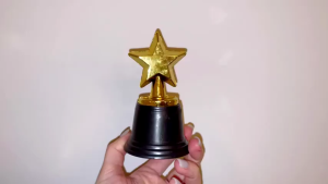 10pcs Mini Trophy Kid-Friendly Competition Cup Golden Star Trophy For Children Party Winner Gifts