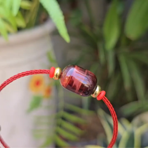 Q2093 Vòng lu thống MH Nâu Đỏ dây cáp hợp Hỏa & Thổ - Phong Thuỷ TUDO